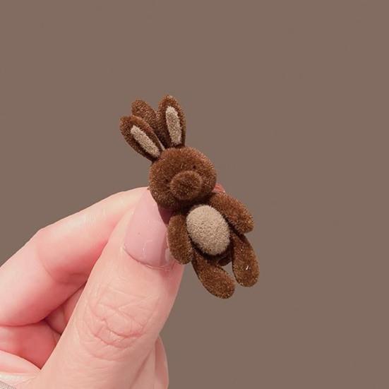 Frauen Haarnadel Rutschfestes Design Braunbär Dekor Haarspange Kopfhautfreundliche Haarnadel Haarstyling-Werkzeug Haaraccessoires