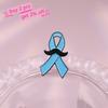 Blue Ribbon Enamel Pins Custom Prostate Cancer Men's Health Brooches Lapel Badges Jewelry Gift for Kids Friends