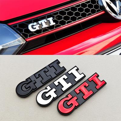 Emblema Distintivo de Grade Frontal de Carro com Logotipo Metálico 3D GTI Para Plo Typ 9N3 6R G/olf 4 5 6 8 MK3 MK4 MK5 MK6 Acessórios Automotivos