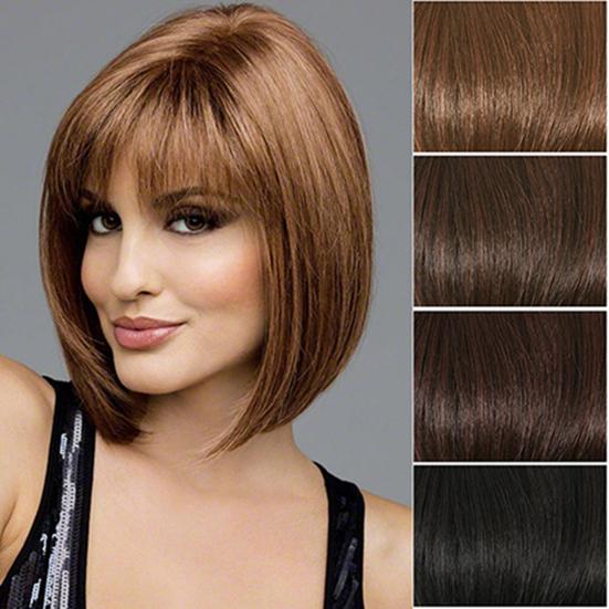 Lady Hairpieces Hingav läikega Mugav Dekoratiivne Lühike Bob Parukas Naistele