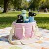 Insulated Drink Carrier Bag with Handle Strap Water Bottle Holder for 4 Cups Detachable Divider Multi-Purpose Cooler Tote for Picnic Travel Sports