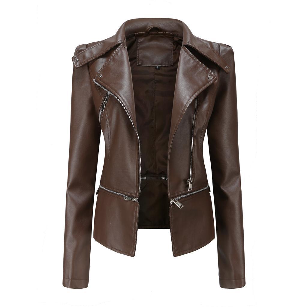 Spring Autumn Leather Jacket Women Fashion Casual Jacket