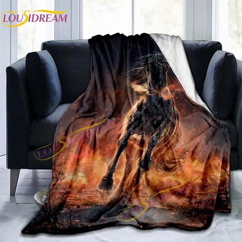 Coperta Cavallo al Galoppo Coperte in Flanella Animale Coperte con Stampa Decorazione Artistica 3D Coperta Cavallo Bianco Copriletto Divani Coperte da Lancio
