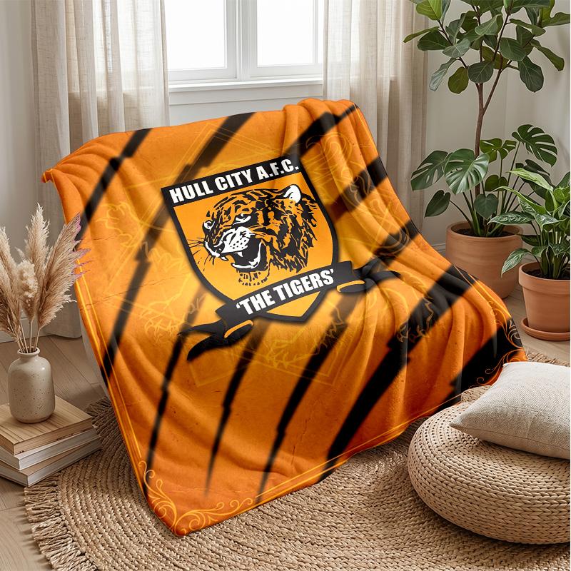 Hull FC Flanellen Fleece Deken Gezellige Warme Plaid voor Bank Bed Reizen Gebruik in Alle Seizoenen