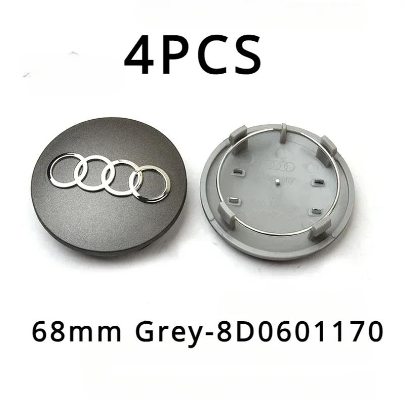 For Audi 8V4PCS Automotive Wheel Hub Center Cover Badge Modification Accessories Suitable for Audi S4 S6 A1 A2 Q2 Q3 TT A3 A4 A5 A6 A7 A8