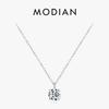 MODIAN 1CT Prong Setting Moissanite Necklace D VVS1 Lab Diamond Pendant For Women 925 Silver Wedding Jewelry