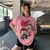 Fashion Trend LABUBU Printing Style Short-sleeved T-shirt Summer Cartoon Top