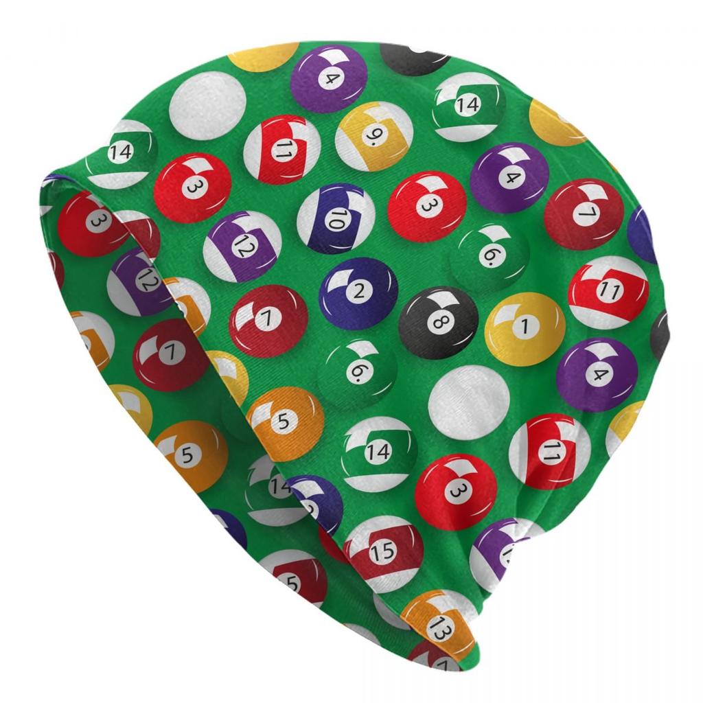 Pool Cue Sports Player Merch Beanies Skullies Billiards Balls Lover Skullies Caps Popular Hat Birthday Gifts Idea