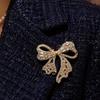 Women Jewelry Sparkling Rhinestone Bow Brooch, Mini Bowknot Shaped Lapel Vintage Badge Pin, Clothing Accessory for Girls Brooch Pin