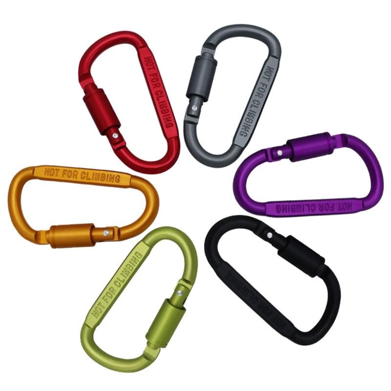 Heavy Duty Twistlock D-vormige Gesp Rotsklimmen Karabiner Vervanging Aluminiumlegering Bergbeklimmen D-ring Clip