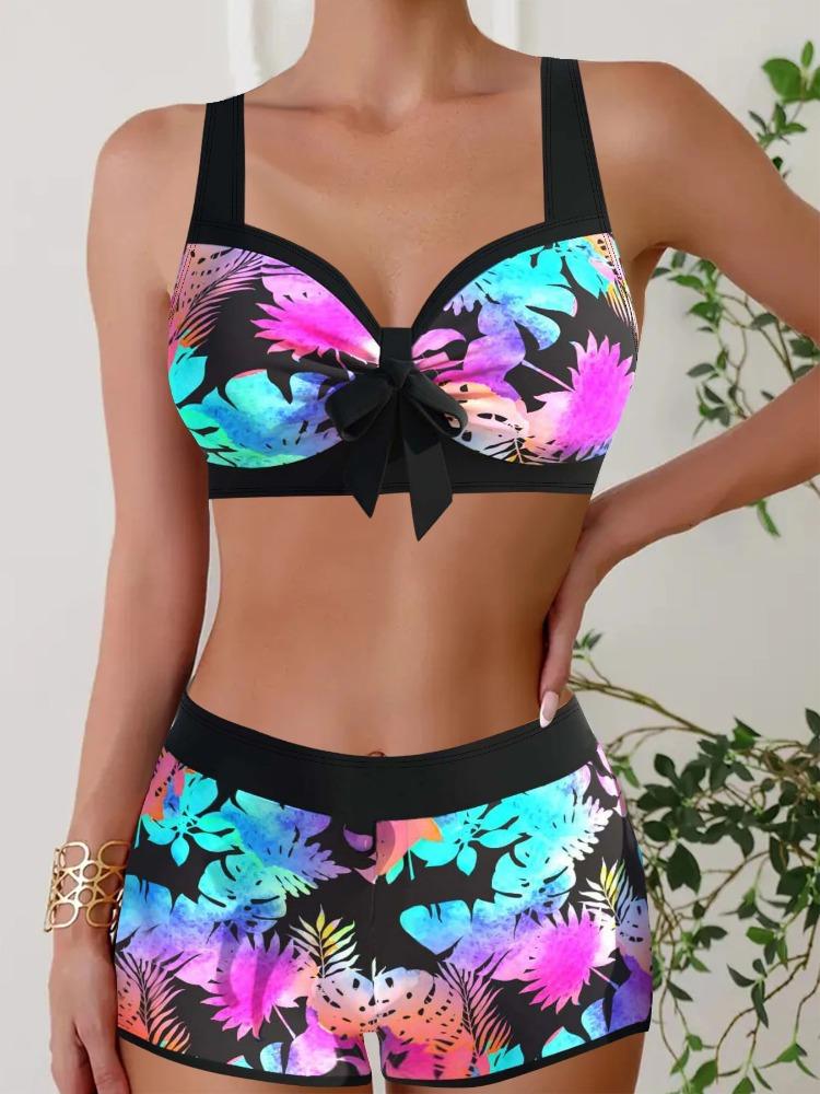 Zomer Kleurrijk Bedrukt Sexy Zwemkleding Bikini Zwempak Strandkleding Dames Lage Taille Zwemkleding Dames Zwemkleding Zwembroek S-5XL