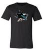 Μπλουζάκι με φθαρμένο λογότυπο San Jose Sharks S-6XL Με παρακολούθηση!! Unisex T-shirt