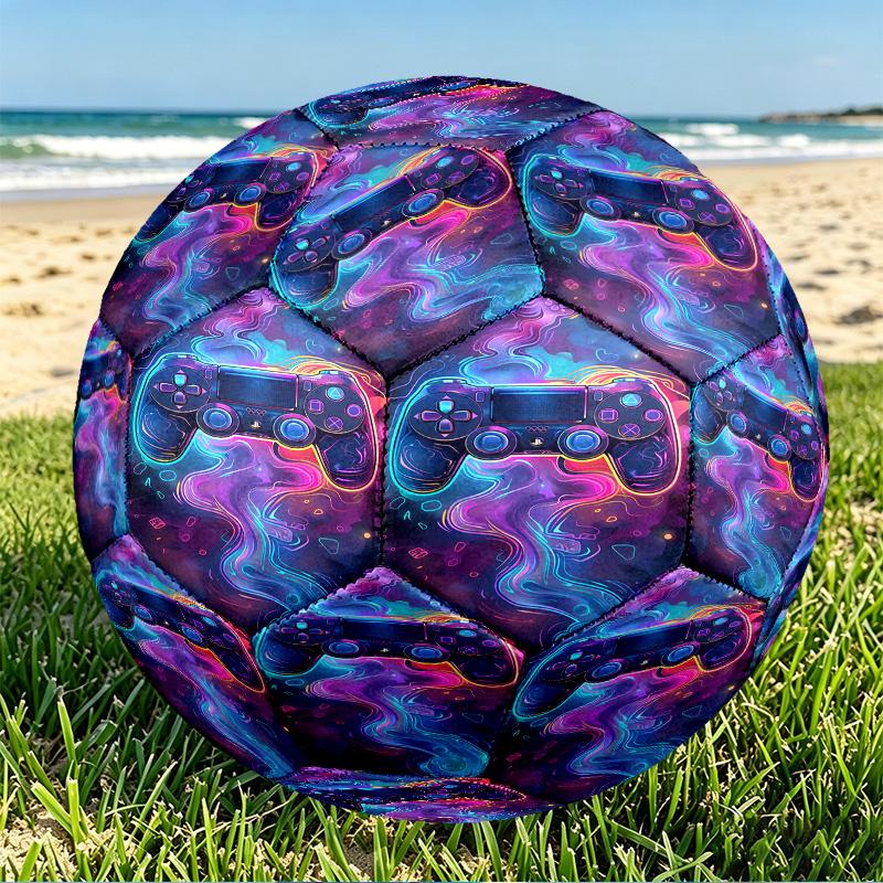 Game on Print Size 5 Soccer Ball, PU Wear Resistant Football for Match Training and Daily Practice, Birthday Gift for Soccer Fans