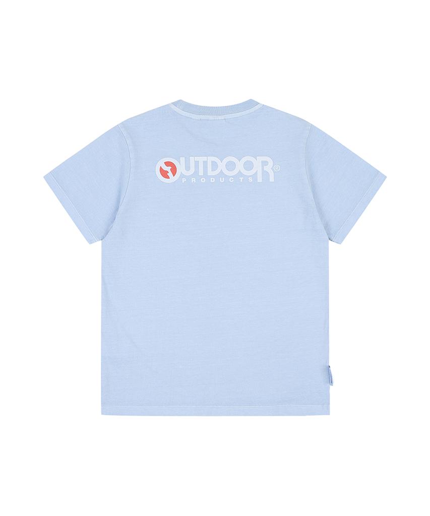 OUTDOOR PRODUCTS W Crop Capsule Logo T-Shirts (Blue)