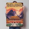 Beijing Travel Art Poster Customized Vintage Metal Signs Wall Art Retro Tin Plaque for Home Decorations Man Cave Room Decor Men