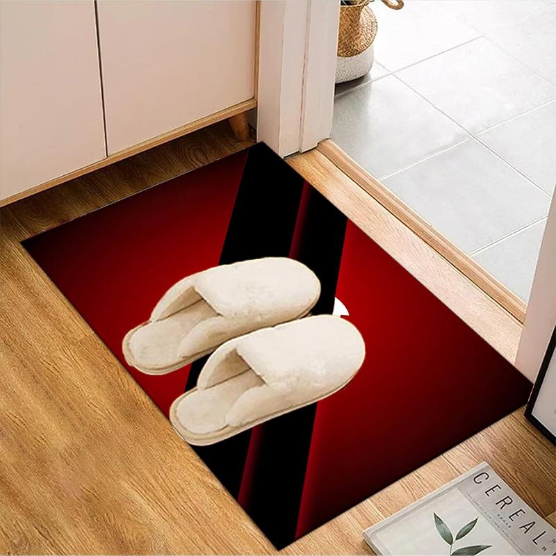 Fla-mengo Club Crest Printed Office Carpet Chair Cushion  Entryway Rug, Rugs for Living Room, Bedroom Christmas Gifts