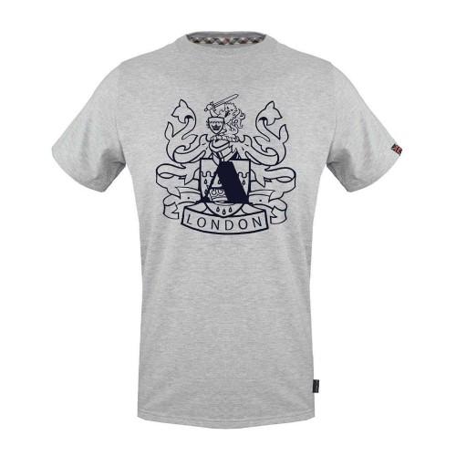 Aquascutum Mens Shield Logo Jersey Crew Neck T-Shirt