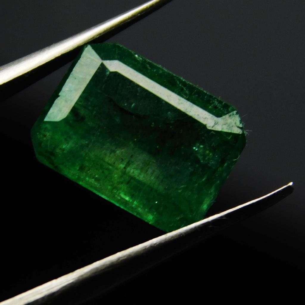 Natural Colombian Emerald Emerald Shape 3 Ct Green Loose Gemstone