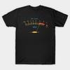 Men Black Print T-shirt Volume Vu Meter Vintage Recording Studio Musician Audio Gear Guitar Player Musician Gift No-Cut Heat Transfer Print Cotton Ts