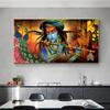 Affiches et imprimés du seigneur Radha Krishna, peinture sur toile Abatract, Art mural pour salon, décoration de maison moderne, Religion Cuadros