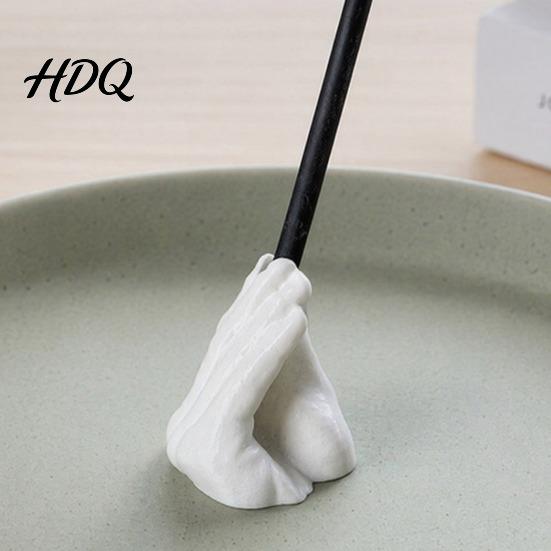 Funny Desk Accessories Hand Gesture Pen Holder for Desk 3D Printed Novelty Pencil Stand Desktop Organizer Office Stand