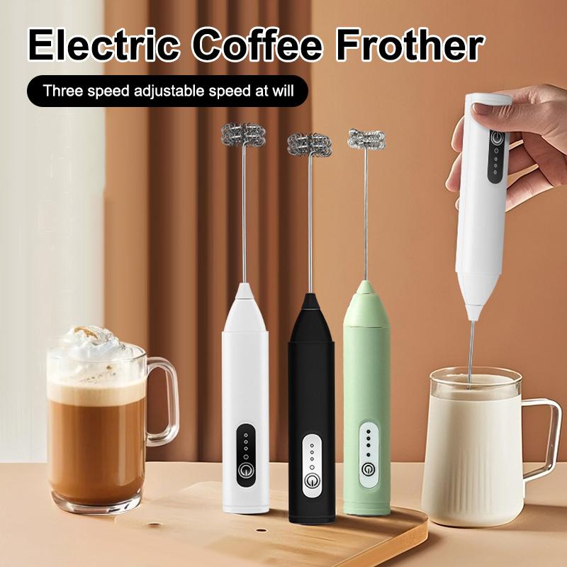 Spumatoare de lapte electrice fără fir Spumator de cafea Reîncărcabil USB 3 Viteze Spumator de mână Bătător de ouă pentru cafea Instrumente de gătit