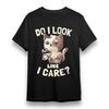 Women's Oversize T-shirt With Sarcastic Cat Graphic Unisex Black 100% Cotton Tee