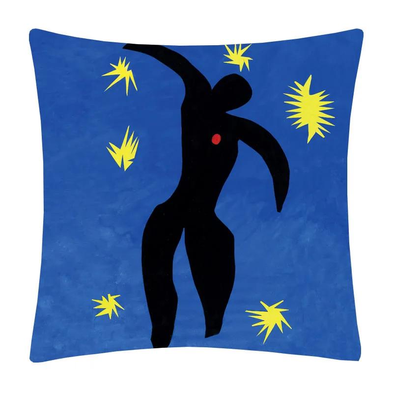 Henri Matisse Bedruckter Kissenbezug, Porträt, Ölkunst, Gemälde, dekorativer Kissenbezug, Heimdekoration, Polyester, Baumwolle, Leinen, 45 x 45 cm