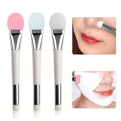 Double Head Silicone Facial Mask Brush Soft Head Apply Mud Film Apply Facial Mask Brush