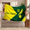 Norwich City Personalized Fleece Blanket With Football Logo, Custom Name Text Soft Warm Home Throw Blanket