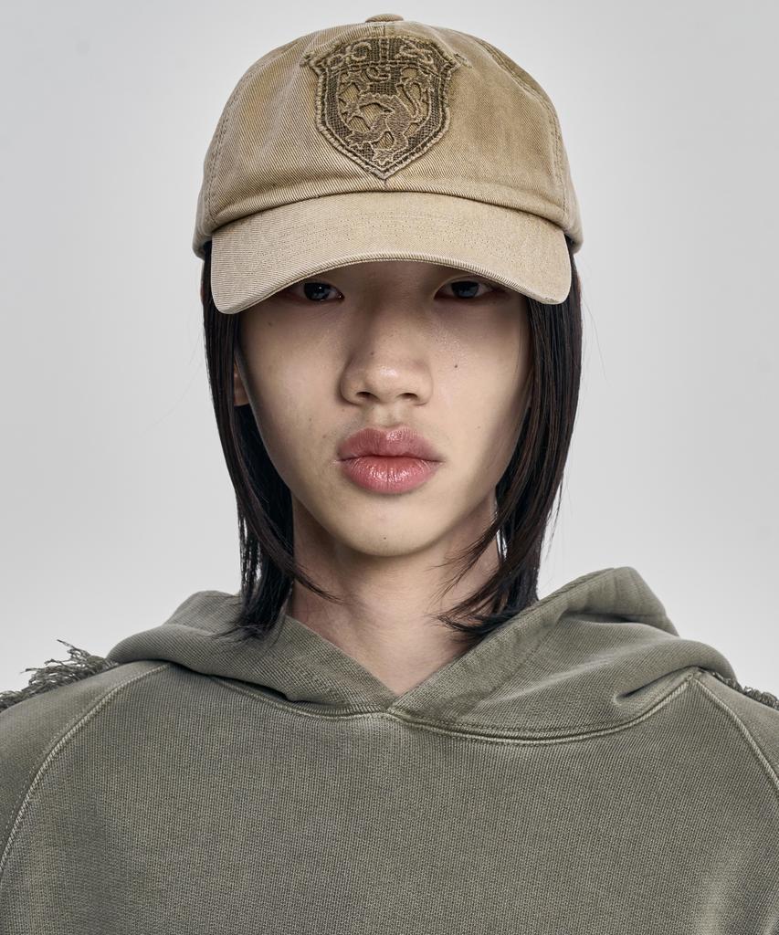 AJOBYAJO Wappen Washed Cap [Beige]