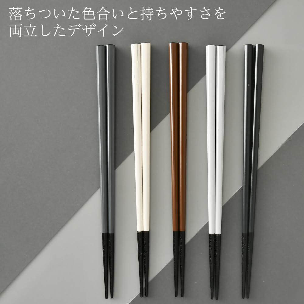 In Our Own Factory In Fukui Basic Edge Chopsticks Enjoy the Warmth of Wood from the Easy To Octagonal Wakasa 5 Colors Gentle On the Made In Pale Muted