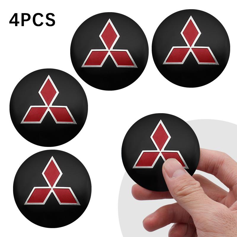 4Pcs 56mm Car Wheel Center Hub Cap Stickers Badge Decals For Mitsubishi ASX Lancer 9 10 Outlander 3 Pajero L200 Colt Accessories Rlvc25