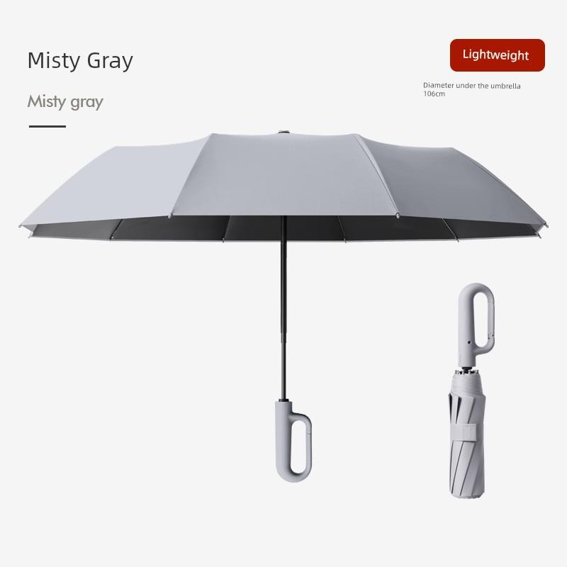 Automatic Ring-Lock Umbrella, Enlarged, Windproof, Reinforced, Thickened, Rainstorm-Specific, Dual-Use for Sun and Rain, Sunshade, Reverse Folding