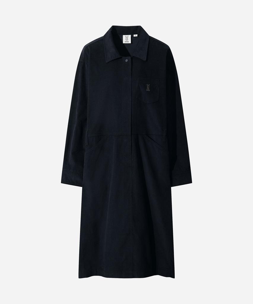 Diodi Women'S Corduroy Shirt Dress (Navy)