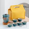 High-grade White Porcelain Company Annual Meeting Tea Set Gift Set Travel Kung Fu Tea Set Gift Merchandise Business Gift Box Printing