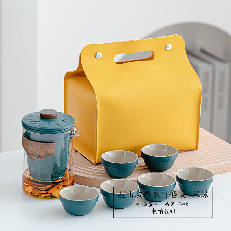 High-grade White Porcelain Company Annual Meeting Tea Set Gift Set Travel Kung Fu Tea Set Gift Merchandise Business Gift Box Printing