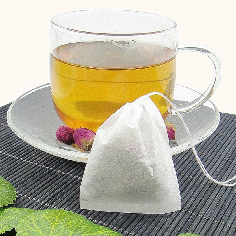 Empty Teabags String Heat Seal Filter Paper Herb Loose Tea Bag White 50Pcs/Set