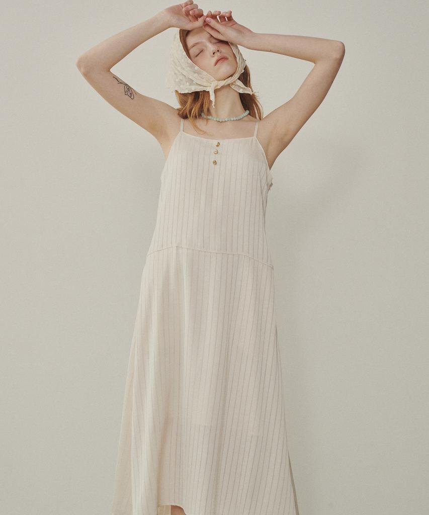 Melly And Rose Santa Monica Satin Dress (315301)_Beige