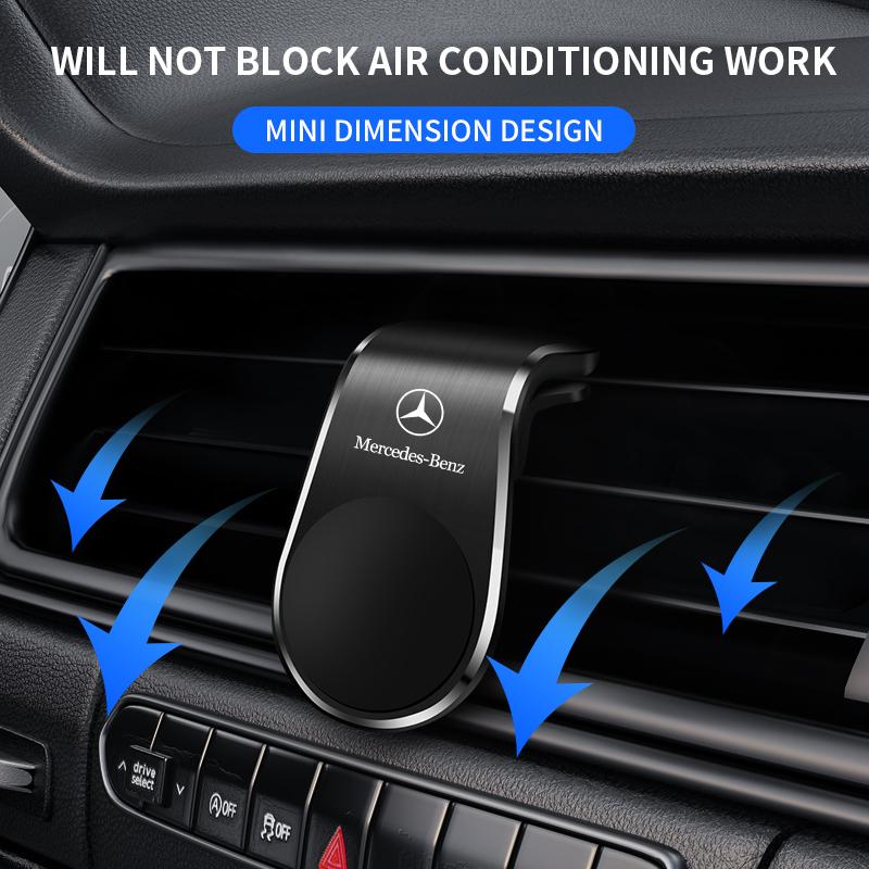 Car Magnetic L-shaped Car Dedicated GPS Phone Holder Emblem For Mercedes Benz AMG C350 C180 C200 C250 C300 C Class W204 W108 W124 W126 W169