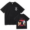 Berserk T-shirt Guts Funny T-shirt Men Cool Manga Japanese Anime Women Cotton Harajuku Manga Hip-hop Oversized T-shirt Tops