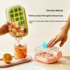 Multifunctional Ice Cube Maker Water Bottle Silicone Tray with Straw for Summer Cold Drink Lovers