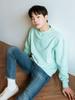 Geulain [Organic Cotton] Mint Oversized Logo Embroidered Sweatshirt