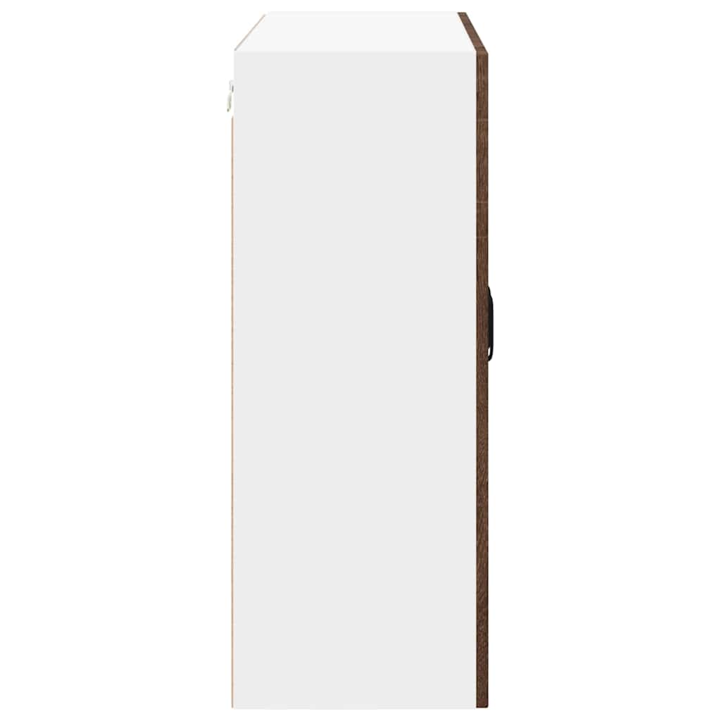 Wall Cabinet LUCCA Brown Oak 80 X 31 X 80 Cm Engineered Wood
