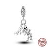 Halloween Charms Bead 925 Silver Luminous Pumpkin Ghost Dangle Fit Bangle Bracelet Necklace DIY Jewelry