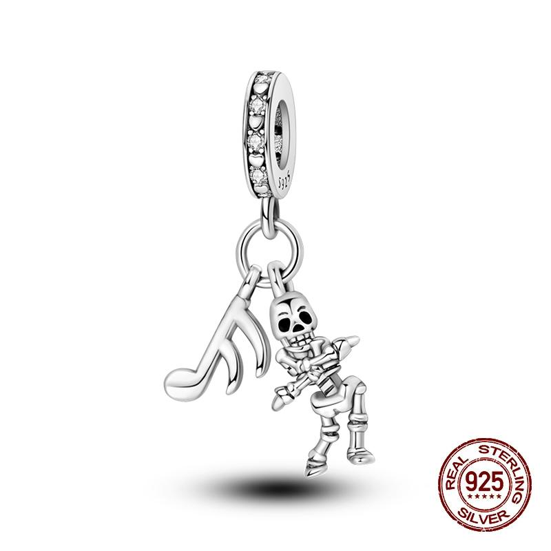 Halloween Charms Bead 925 Silver Luminous Pumpkin Ghost Dangle Fit Bangle Bracelet Necklace DIY Jewelry