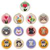 1 Set Punch Needle Underläggskit Handgjort Punch Needle Broderihantverkskit med Ram Garn Verktyg Instruktion Vuxna Nybörjare DIY Djur Blomma Underlägg