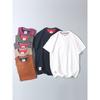 Foreign Trade Export Surplus Summer Solid Color Pure Cotton Brushed Short-Sleeve T-Shirt Men's Basic Half-Sleeve Undershirt