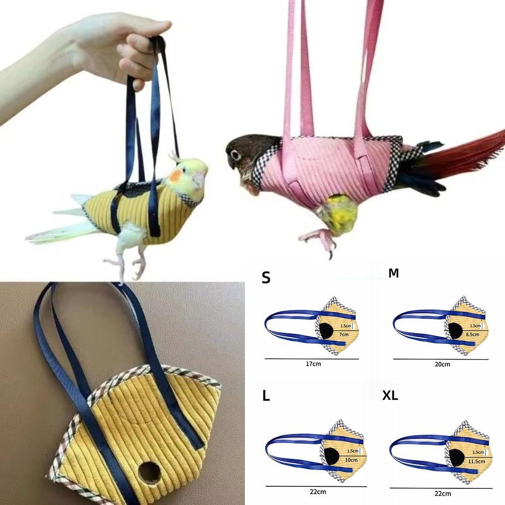 New Adjustable Strap Parrot Vest Carrier Anti Escape Breathable Bird Backpack Carrier Portable Bird Travel Bag Small Parrots