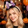 Mesh Halloween Witch Hat Headband Ghost Cone Hat Hair Hoop Interesting Halloween Hair Clip Men